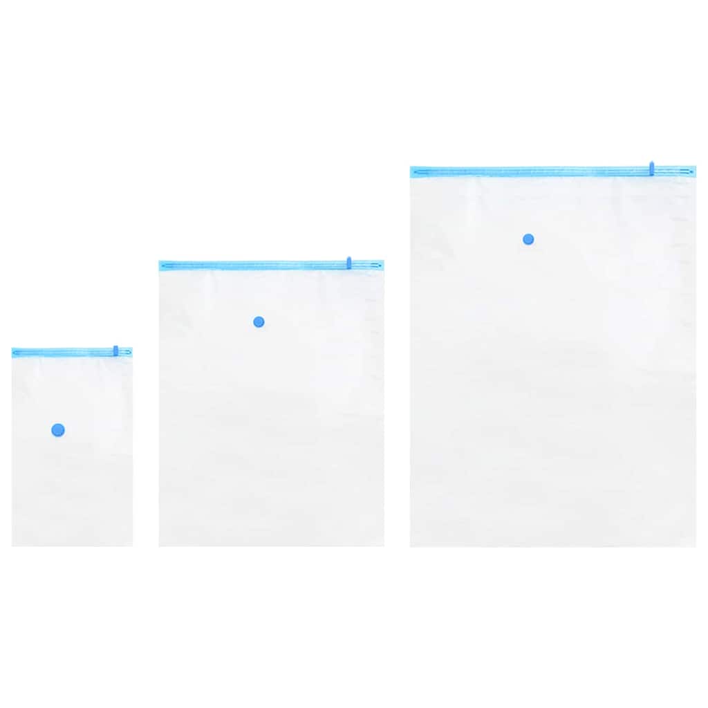 vidaXL Vacuum Storage Bags 10 pcs Transparent and blue 130 x 100 cm