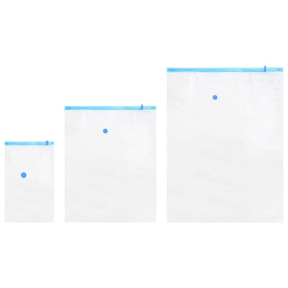 vidaXL Vacuum Storage Bags 10 pcs Transparent and blue 130 x 100 cm