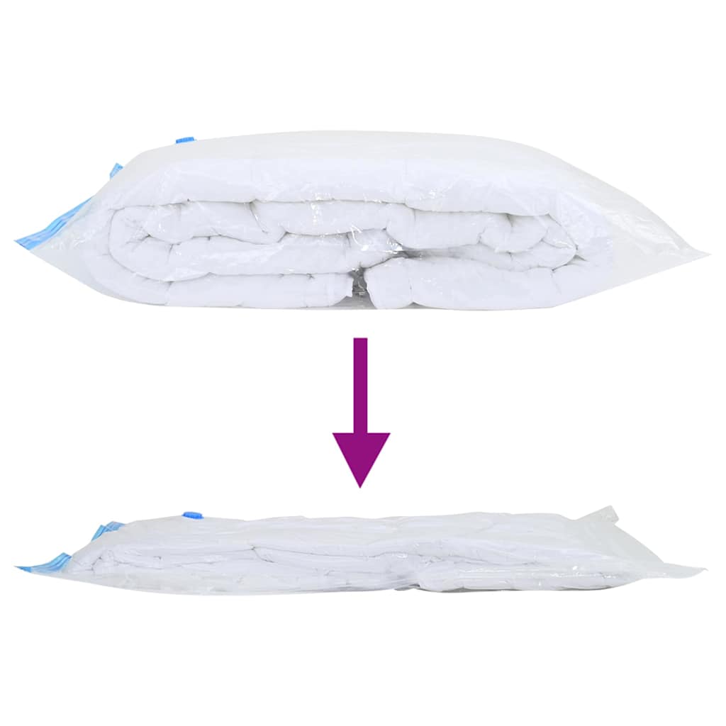vidaXL Vacuum Storage Bags 10 pcs Transparent and blue 130 x 100 cm