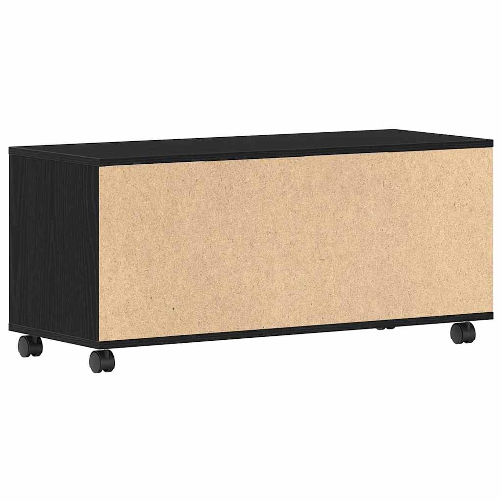 vidaXL TV Cabinet Black 90 x 35 x 40.5 cm Engineered wood