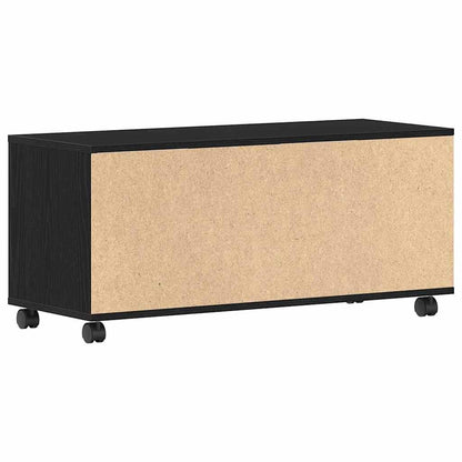 vidaXL TV Cabinet Black 90 x 35 x 40.5 cm Engineered wood