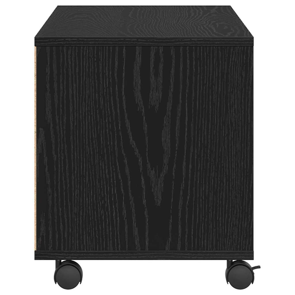 vidaXL TV Cabinet Black 90 x 35 x 40.5 cm Engineered wood