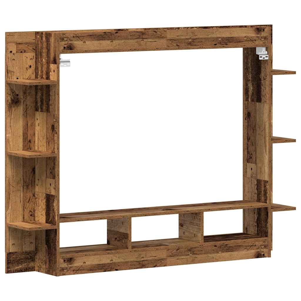vidaXL TV Cabinet Old wood 152 x 22 x 113 cm Engineered wood
