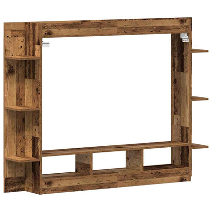 vidaXL TV Cabinet Old wood 152 x 22 x 113 cm Engineered wood