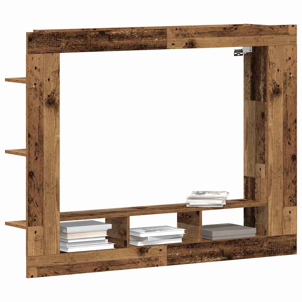 vidaXL TV Cabinet Old wood 152 x 22 x 113 cm Engineered wood