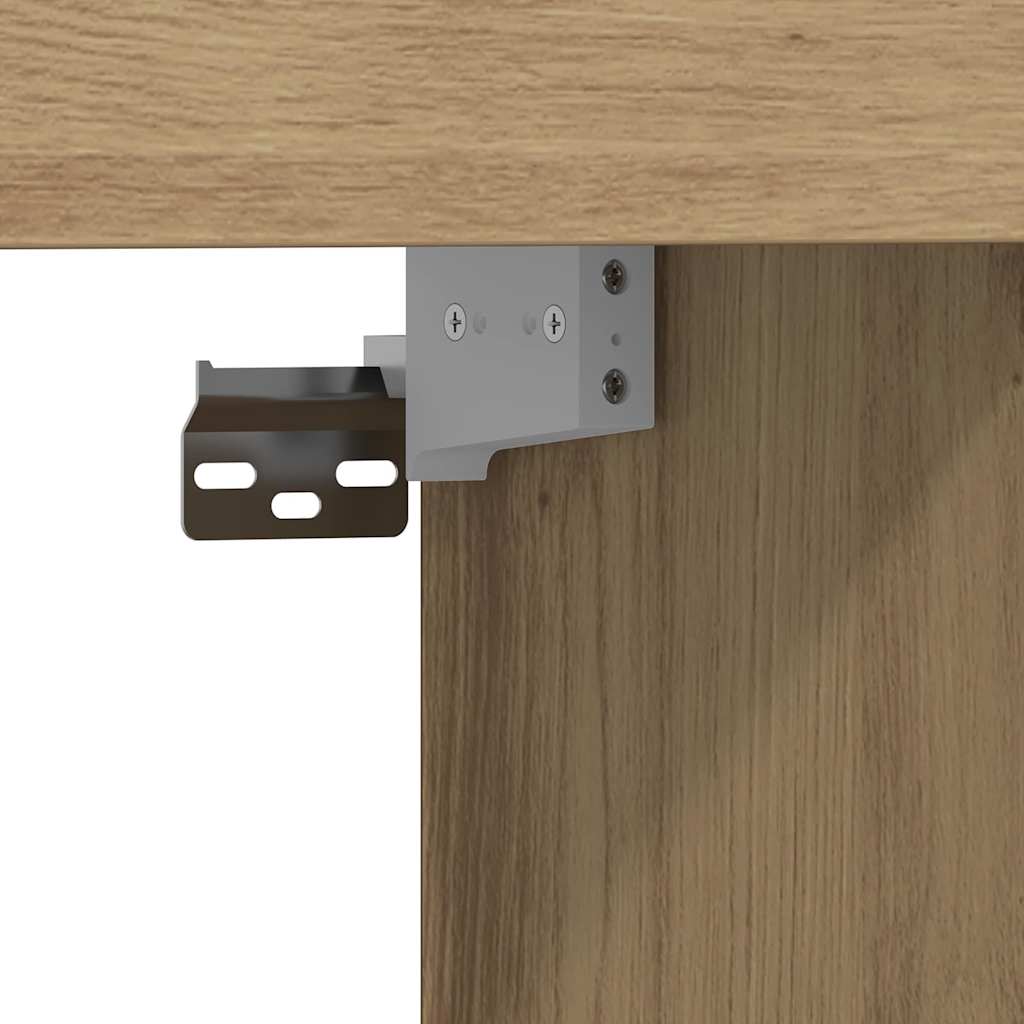 vidaXL TV Cabinet 152 x 22 x 113 cm Artisan oak Engineered wood