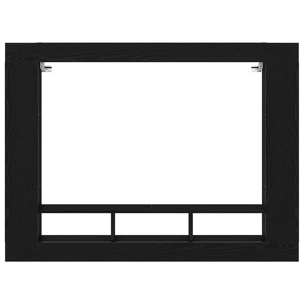 vidaXL TV Cabinet Black oak 152 x 22 x 113 cm Engineered wood