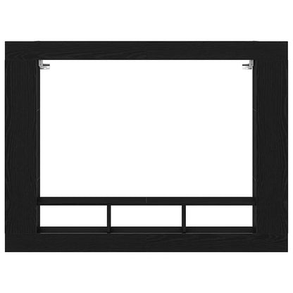 vidaXL TV Cabinet Black oak 152 x 22 x 113 cm Engineered wood