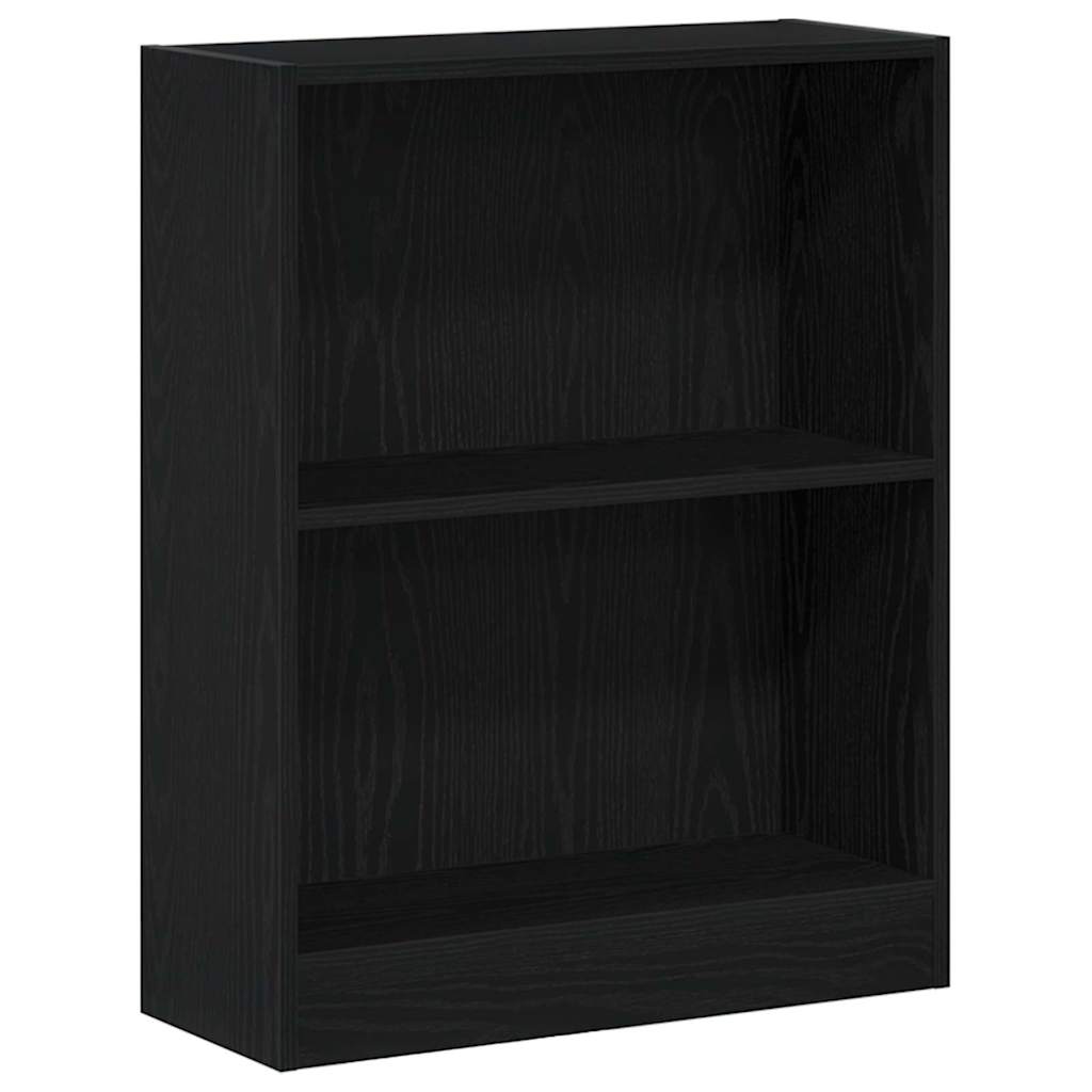 vidaXL Book Cabinet 60 x 24 x 76 cm Engineered Wood Black Oak