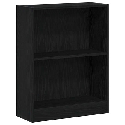 vidaXL Book Cabinet 60 x 24 x 76 cm Engineered Wood Black Oak