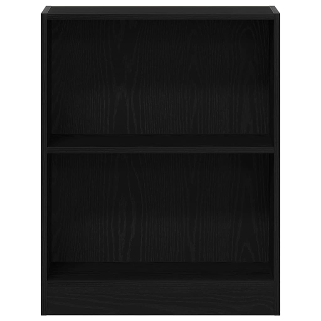 vidaXL Book Cabinet 60 x 24 x 76 cm Engineered Wood Black Oak