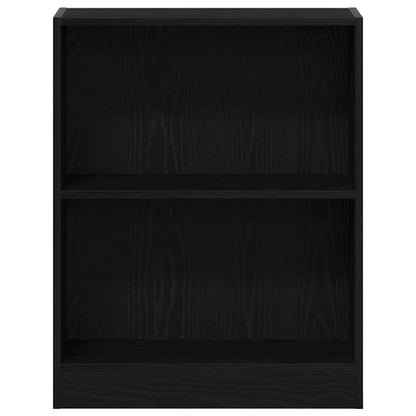 vidaXL Book Cabinet 60 x 24 x 76 cm Engineered Wood Black Oak