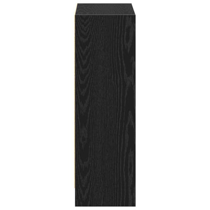 vidaXL Book Cabinet 60 x 24 x 76 cm Engineered Wood Black Oak