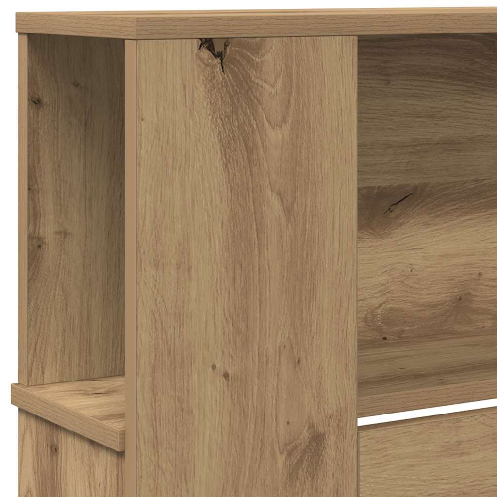 vidaXL Headboard Cabinet Artisan Oak Engineered Wood