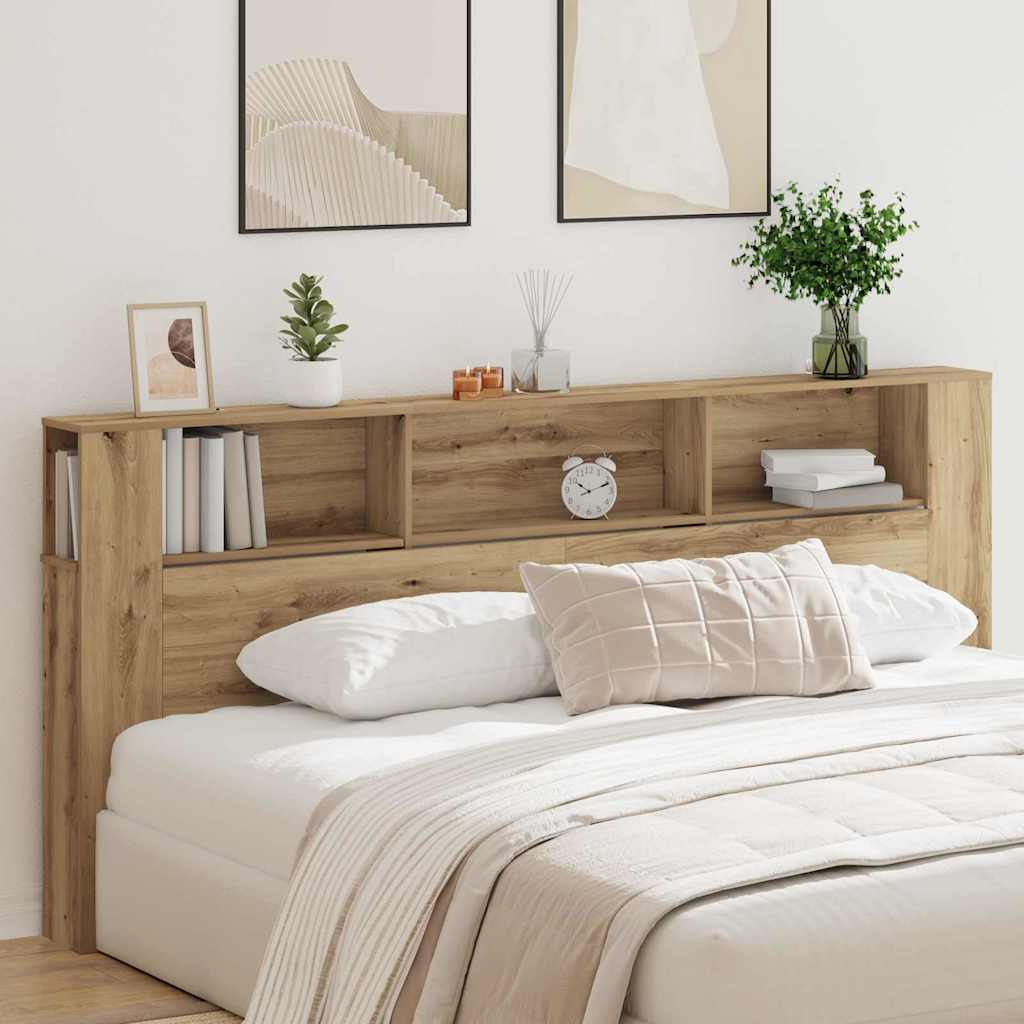 vidaXL Headboard Cabinet Artisan Oak Engineered Wood