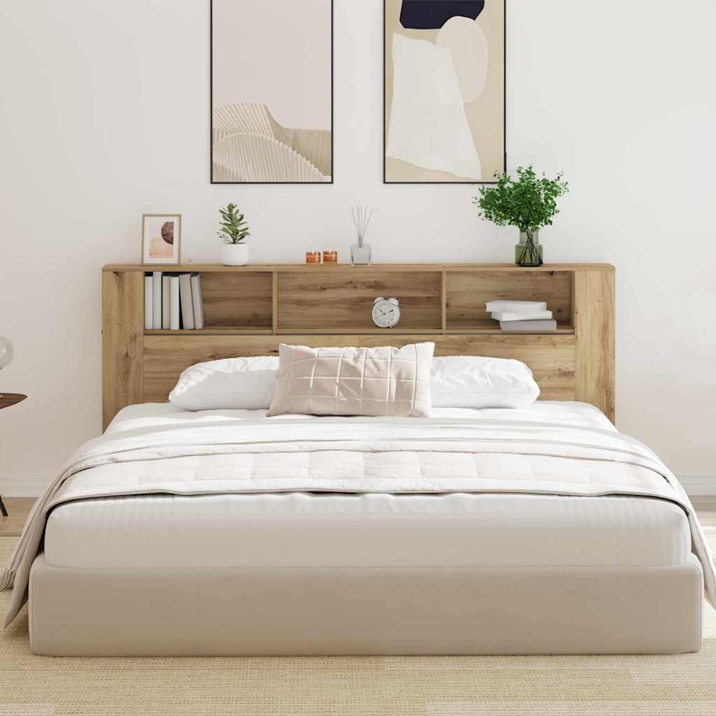 vidaXL Headboard Cabinet Artisan Oak Engineered Wood