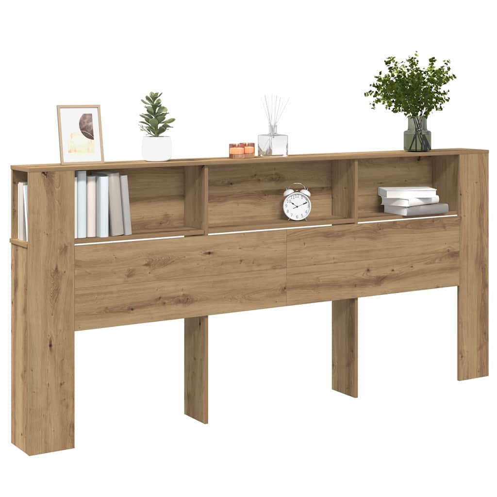 vidaXL Headboard Cabinet Artisan Oak Engineered Wood