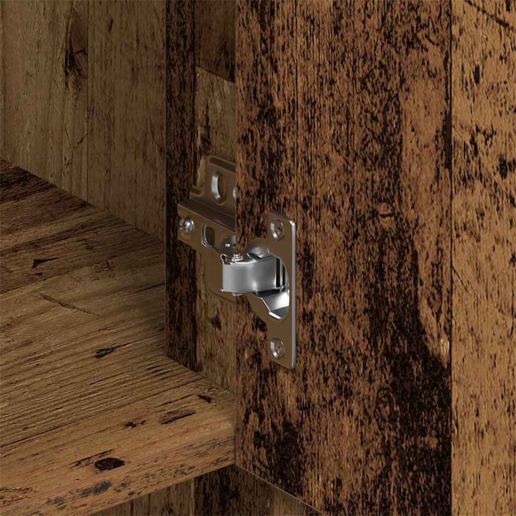 vidaXL Wall Cabinet with Door Old Wood 80 x 33 x 80 cm Engineered Wood