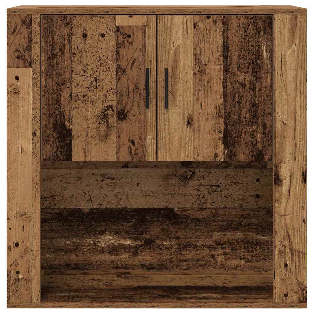 vidaXL Wall Cabinet with Door Old Wood 80 x 33 x 80 cm Engineered Wood