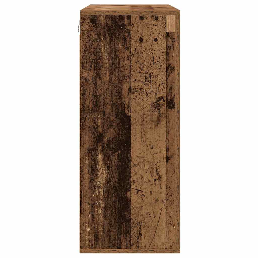 vidaXL Wall Cabinet with Door Old Wood 80 x 33 x 80 cm Engineered Wood