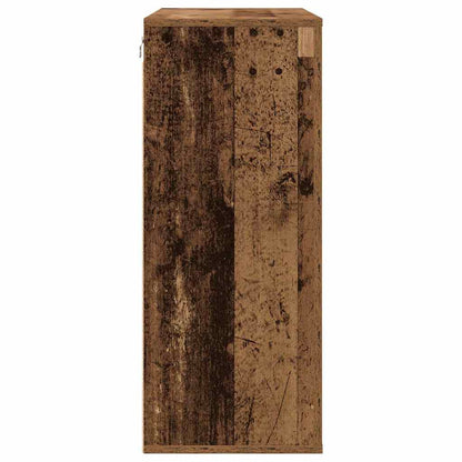 vidaXL Wall Cabinet with Door Old Wood 80 x 33 x 80 cm Engineered Wood