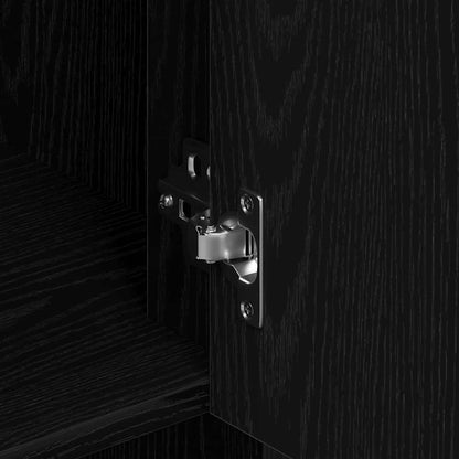 vidaXL Wall Cabinet Black Oak 80 x 33 x 80 cm Engineered Wood