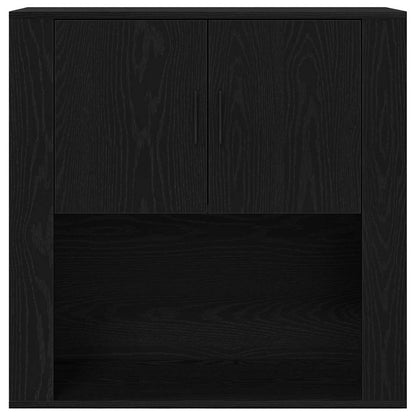 vidaXL Wall Cabinet Black Oak 80 x 33 x 80 cm Engineered Wood
