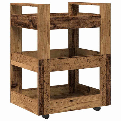 vidaXL Kitchen Trolley Oak Wood 60 x 45 x 80 cm Engineered Wood