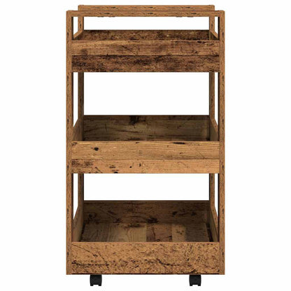 vidaXL Kitchen Trolley Oak Wood 60 x 45 x 80 cm Engineered Wood