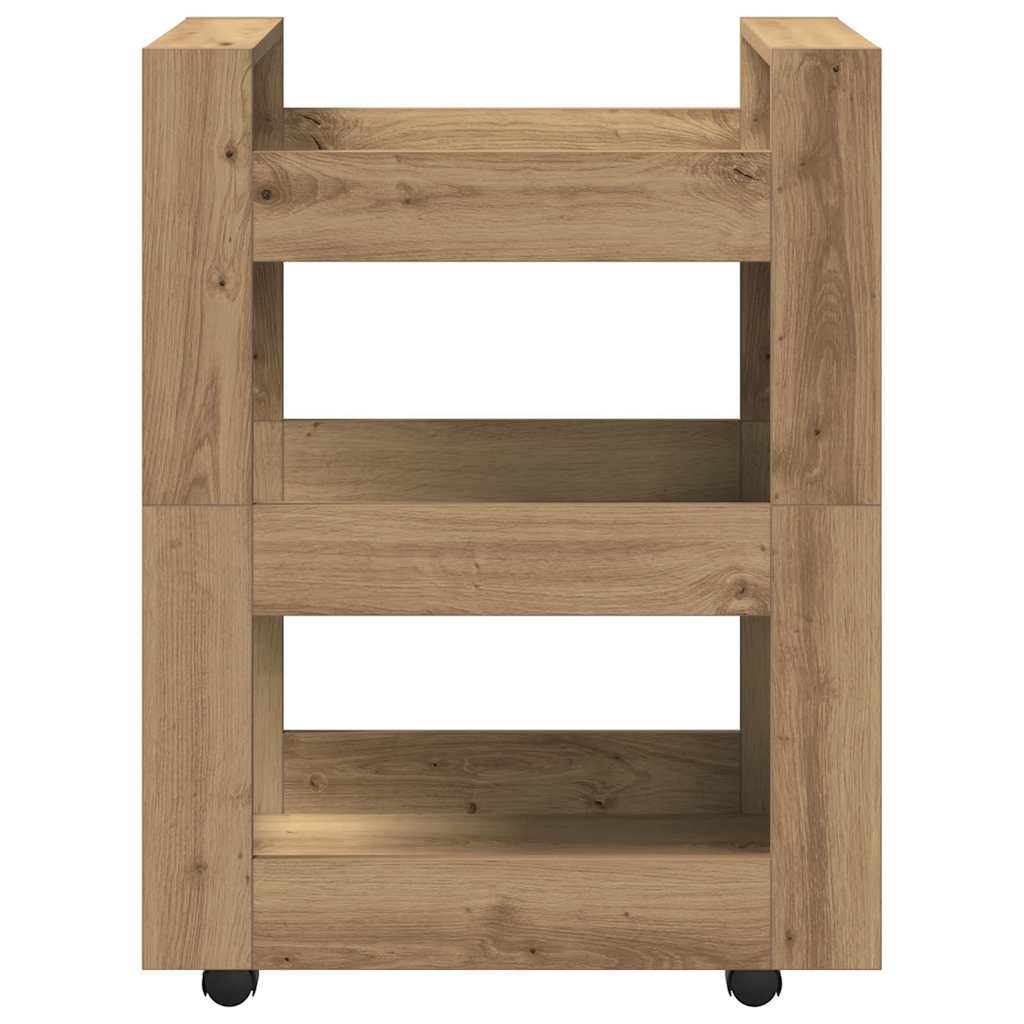 vidaXL Kitchen Trolley Artisan Oak 60 x 45 x 80 cm Engineered Wood