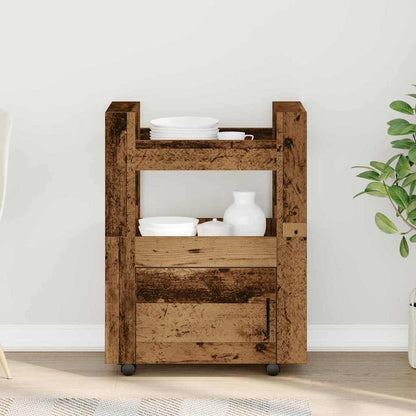 vidaXL Kitchen Trolley Old wood 60 x 45 x 80 cm Engineered wood