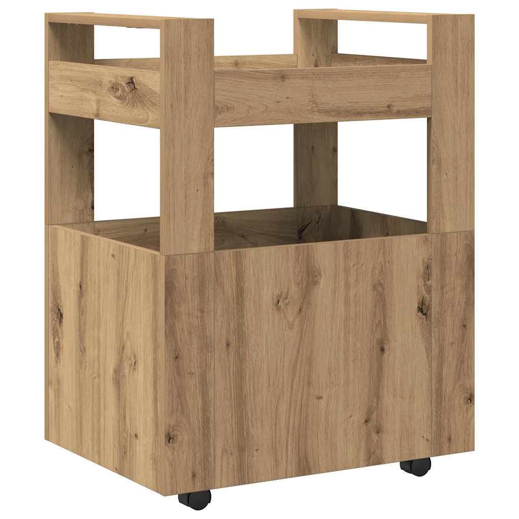 vidaXL Kitchen Trolley Artisan oak 60 x 45 x 80 cm Engineered wood