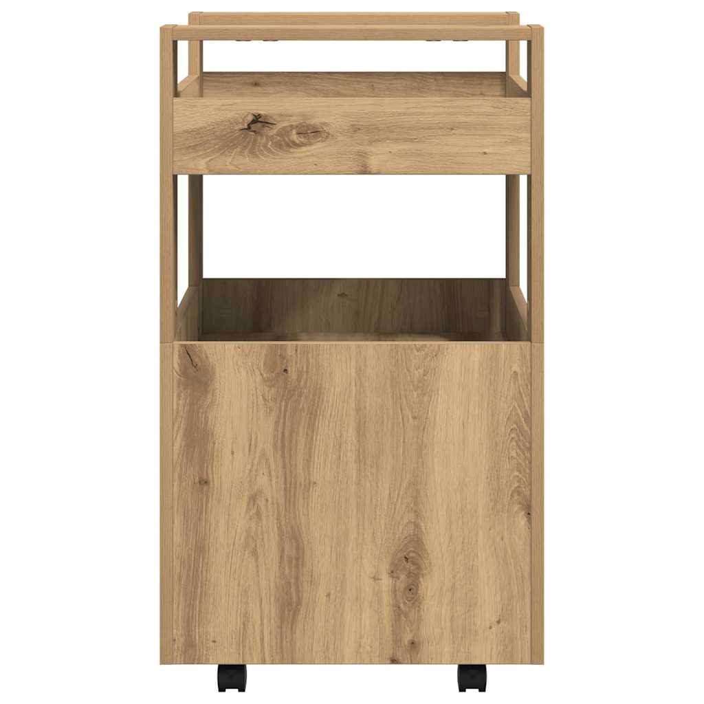 vidaXL Kitchen Trolley Artisan oak 60 x 45 x 80 cm Engineered wood
