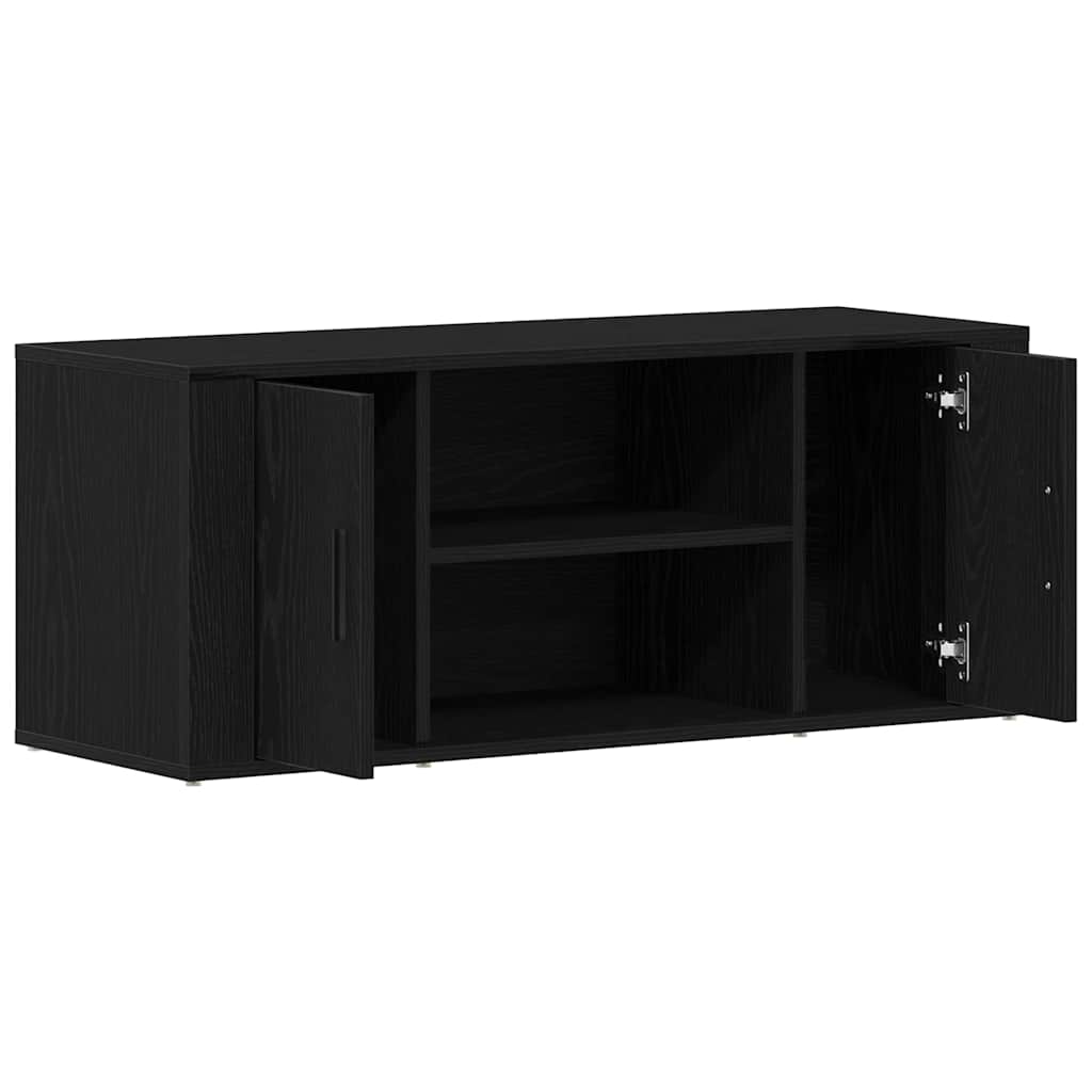 vidaXL TV Cabinet 100 x 35 x 40 cm Black oak Engineered wood