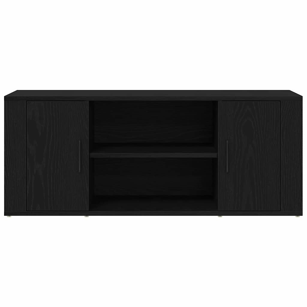 vidaXL TV Cabinet 100 x 35 x 40 cm Black oak Engineered wood