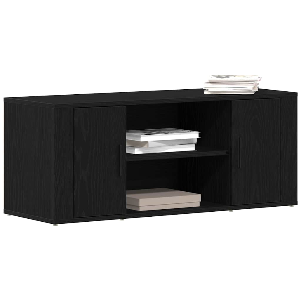 vidaXL TV Cabinet 100 x 35 x 40 cm Black oak Engineered wood