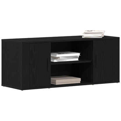 vidaXL TV Cabinet 100 x 35 x 40 cm Black oak Engineered wood