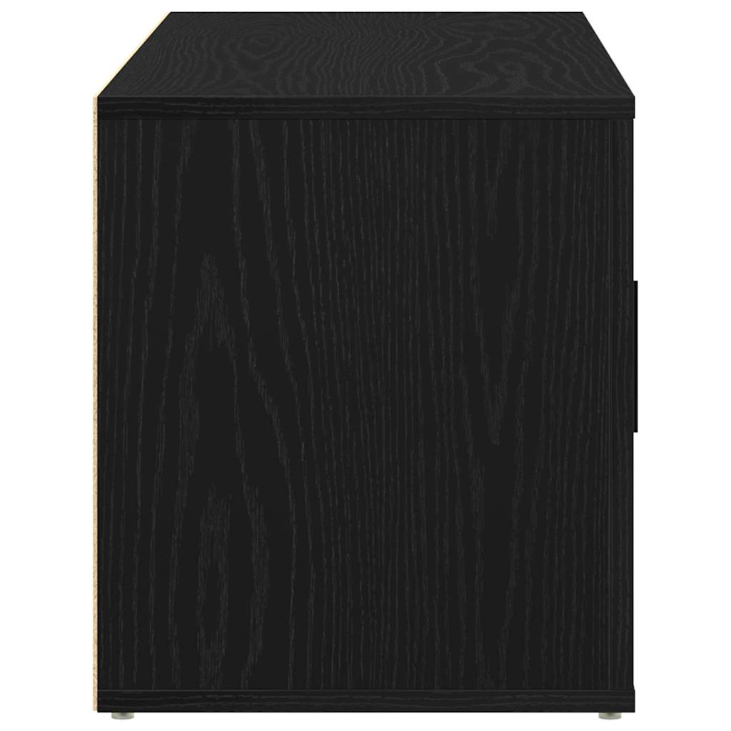 vidaXL TV Cabinet 100 x 35 x 40 cm Black oak Engineered wood