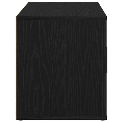 vidaXL TV Cabinet 100 x 35 x 40 cm Black oak Engineered wood