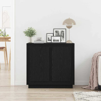vidaXL Sideboard Black Oak 80 x 40 x 75 cm Engineered Wood