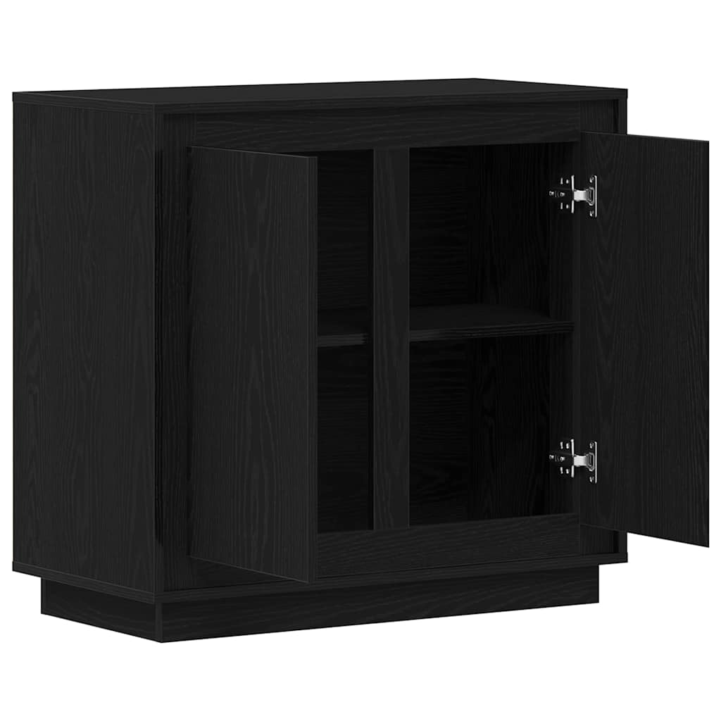 vidaXL Sideboard Black Oak 80 x 40 x 75 cm Engineered Wood