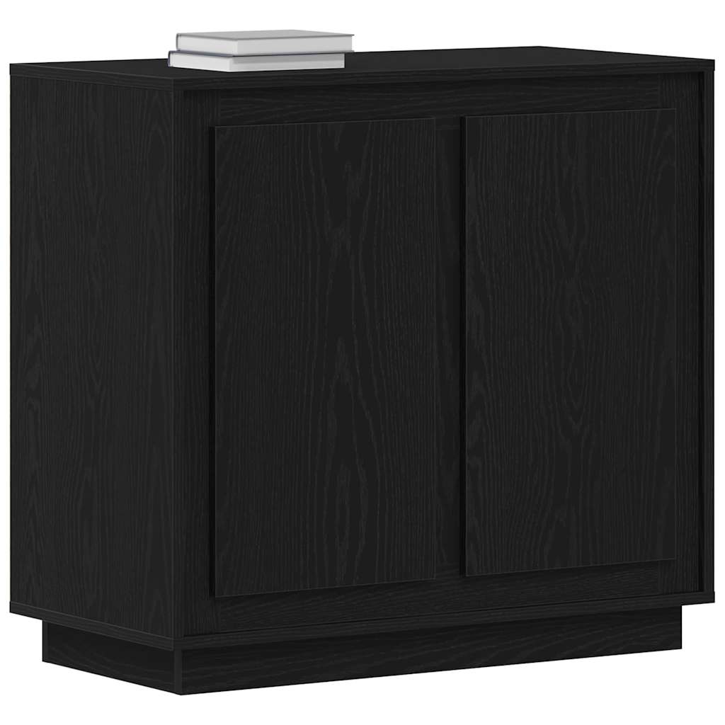 vidaXL Sideboard Black Oak 80 x 40 x 75 cm Engineered Wood