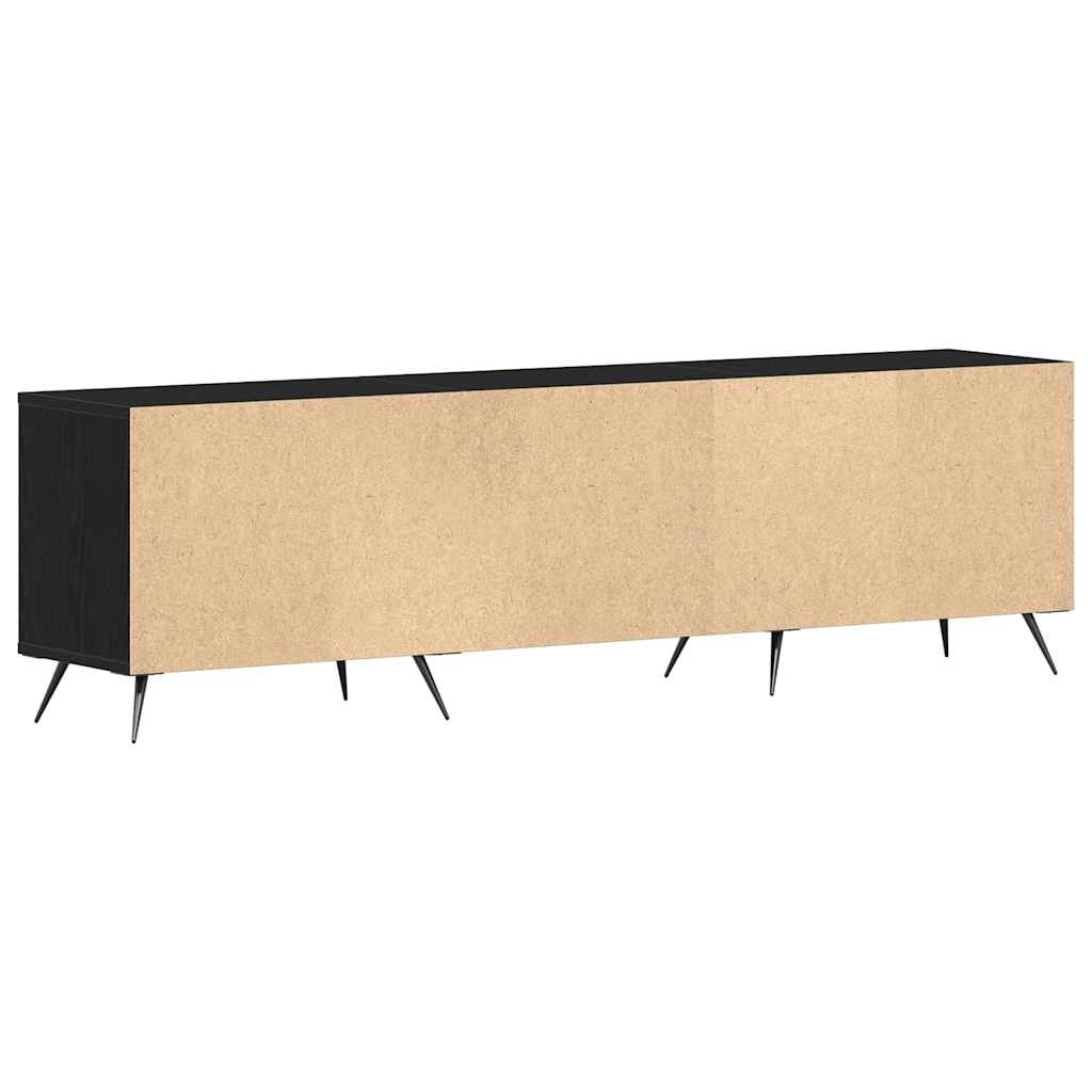 vidaXL TV Cabinet Black oak 150 x 30 x 44.5 cm Engineered wood
