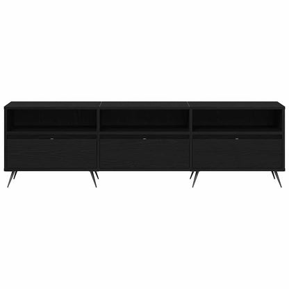 vidaXL TV Cabinet Black oak 150 x 30 x 44.5 cm Engineered wood