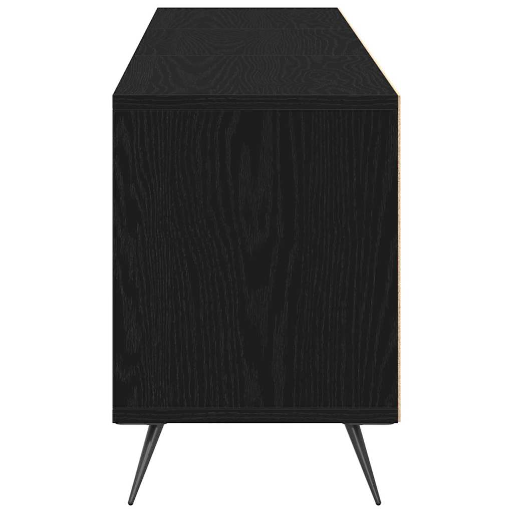 vidaXL TV Cabinet Black oak 150 x 30 x 44.5 cm Engineered wood