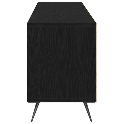 vidaXL TV Cabinet Black oak 150 x 30 x 44.5 cm Engineered wood