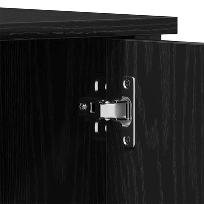 vidaXL TV Cabinet Black oak 100 x 40 x 50 cm Engineered wood