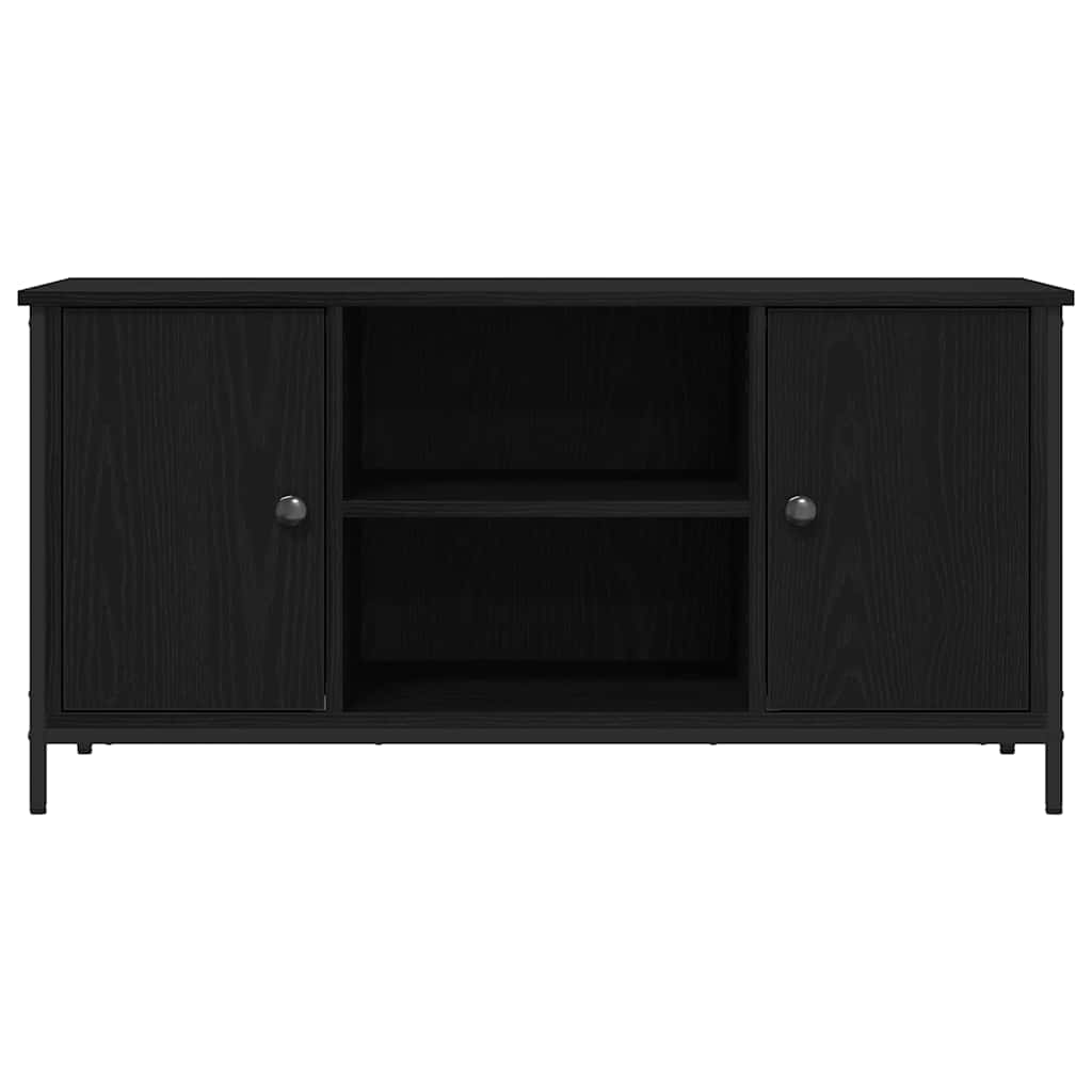 vidaXL TV Cabinet Black oak 100 x 40 x 50 cm Engineered wood