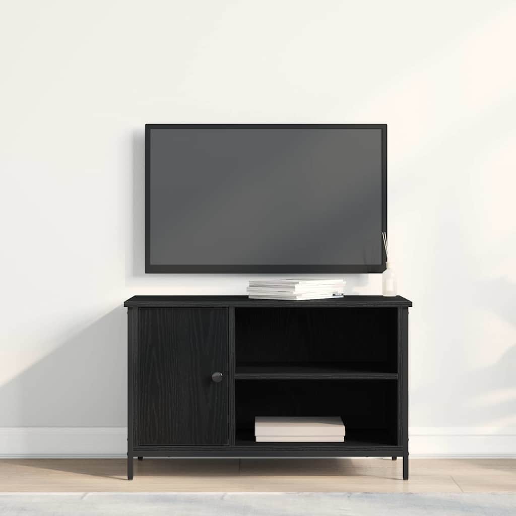 vidaXL TV Cabinet Black oak 80 x 40 x 50 cm Engineered wood