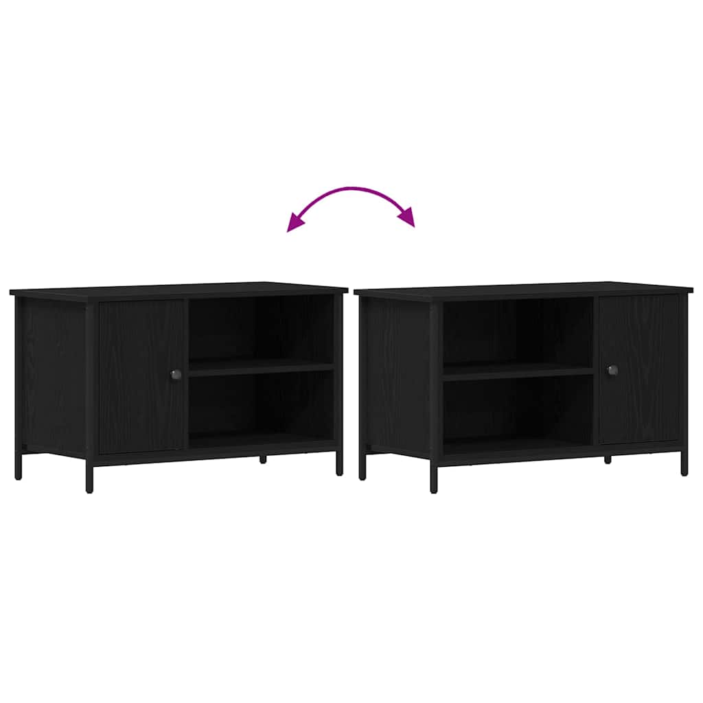 vidaXL TV Cabinet Black oak 80 x 40 x 50 cm Engineered wood